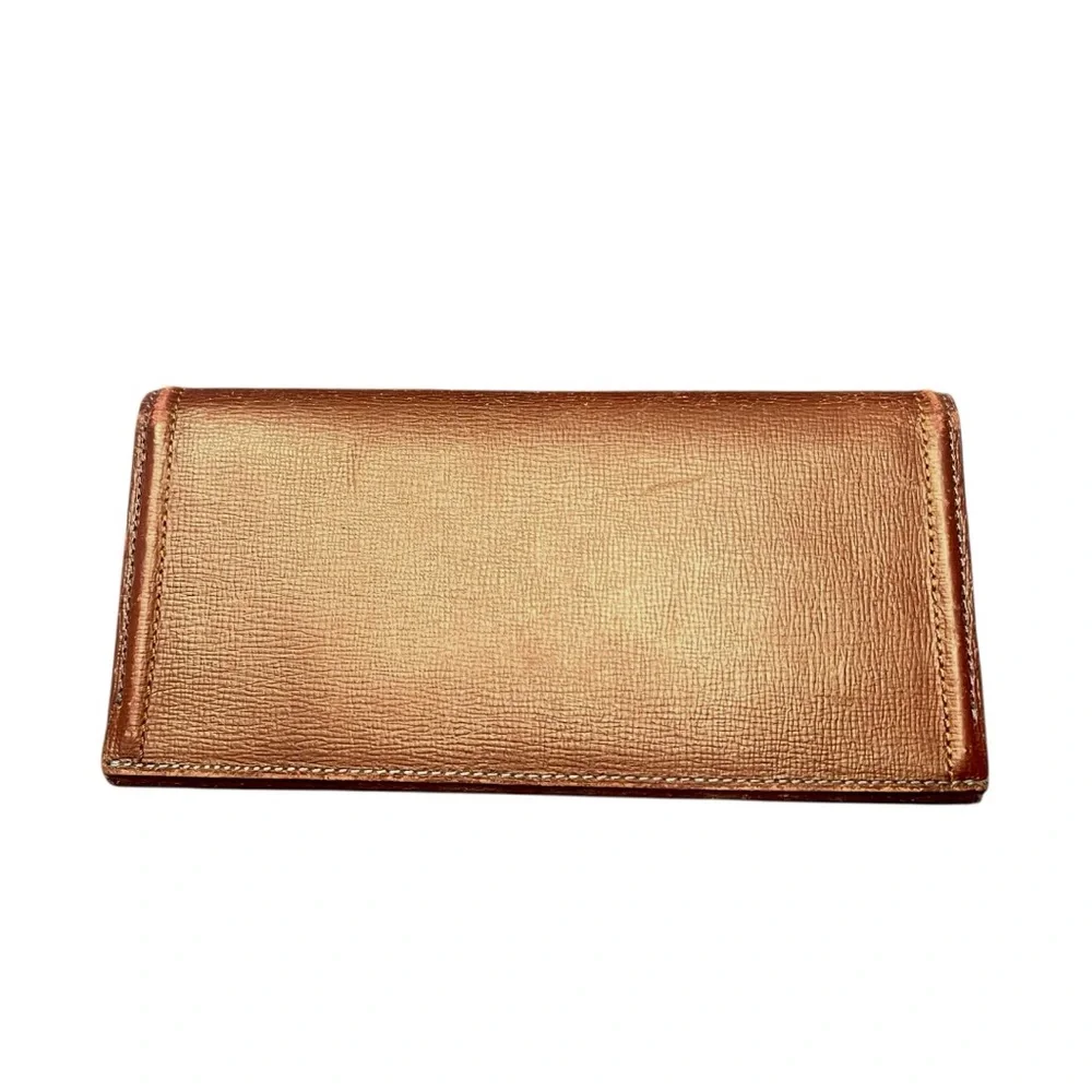 Paul Smith Mens Metallic Copper Textured Leather‎ Long Flap Wallet Made in Italy